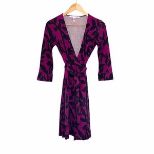 Diane Von Furstenberg Silk Wrap Floral Dress